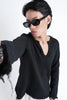 Black Raw Edge Knit
