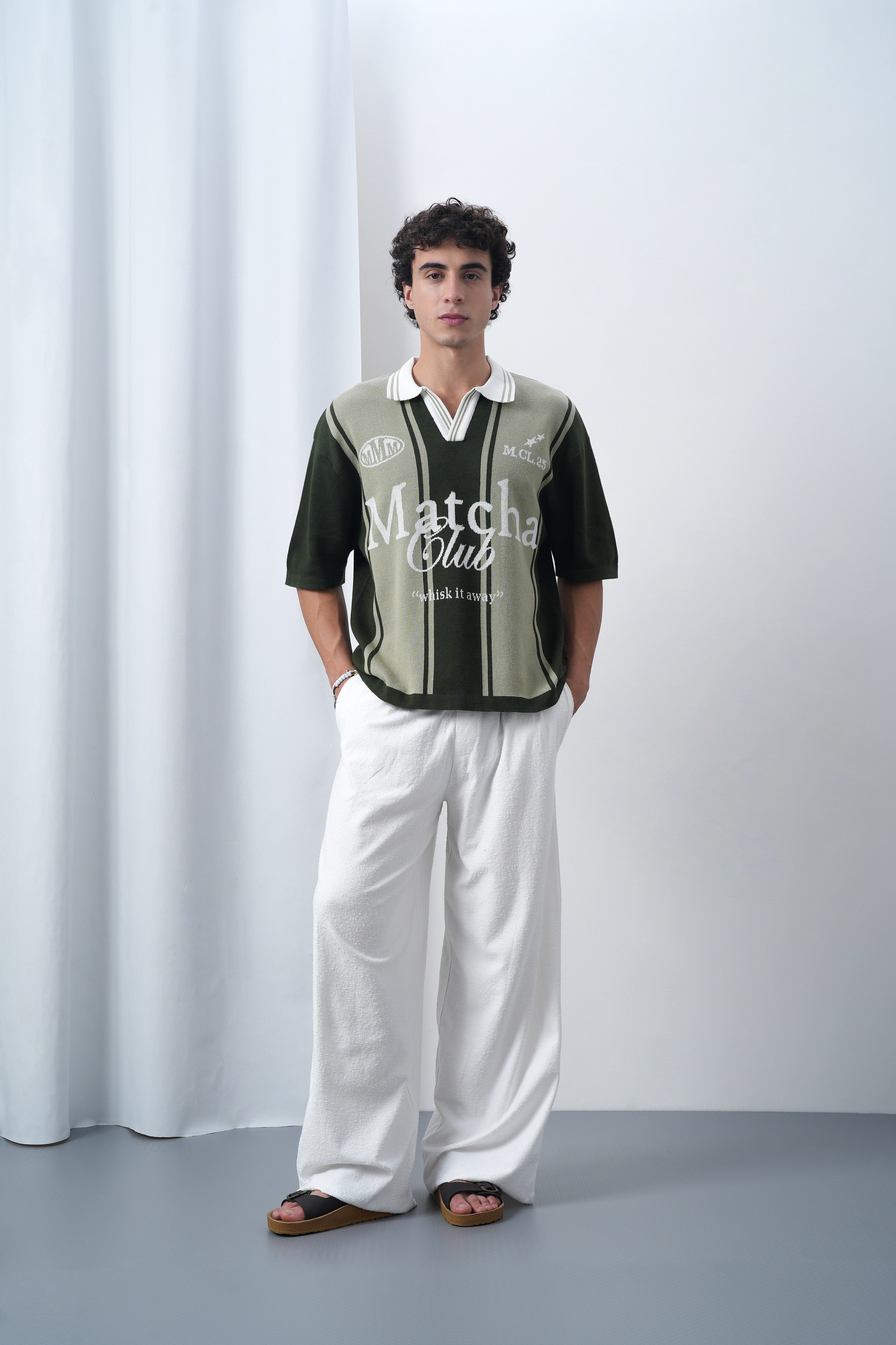 Matcha Club Boxy Oversized Knit T-shirt