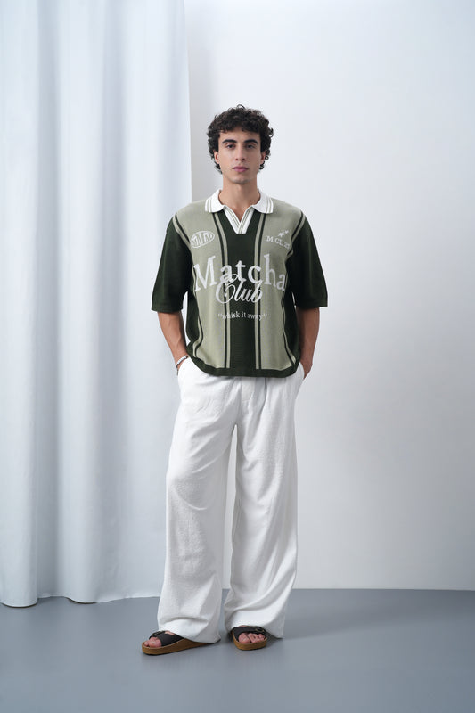 Matcha Club Boxy Oversized Knit T-shirt