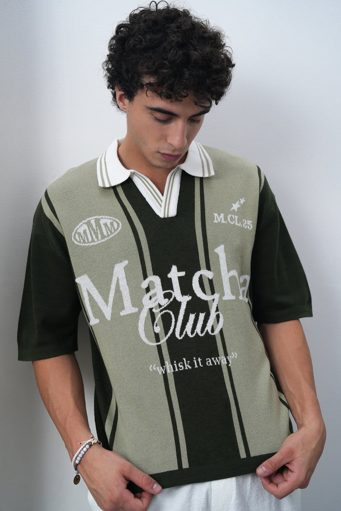 Matcha Club Boxy Oversized Knit T-shirt