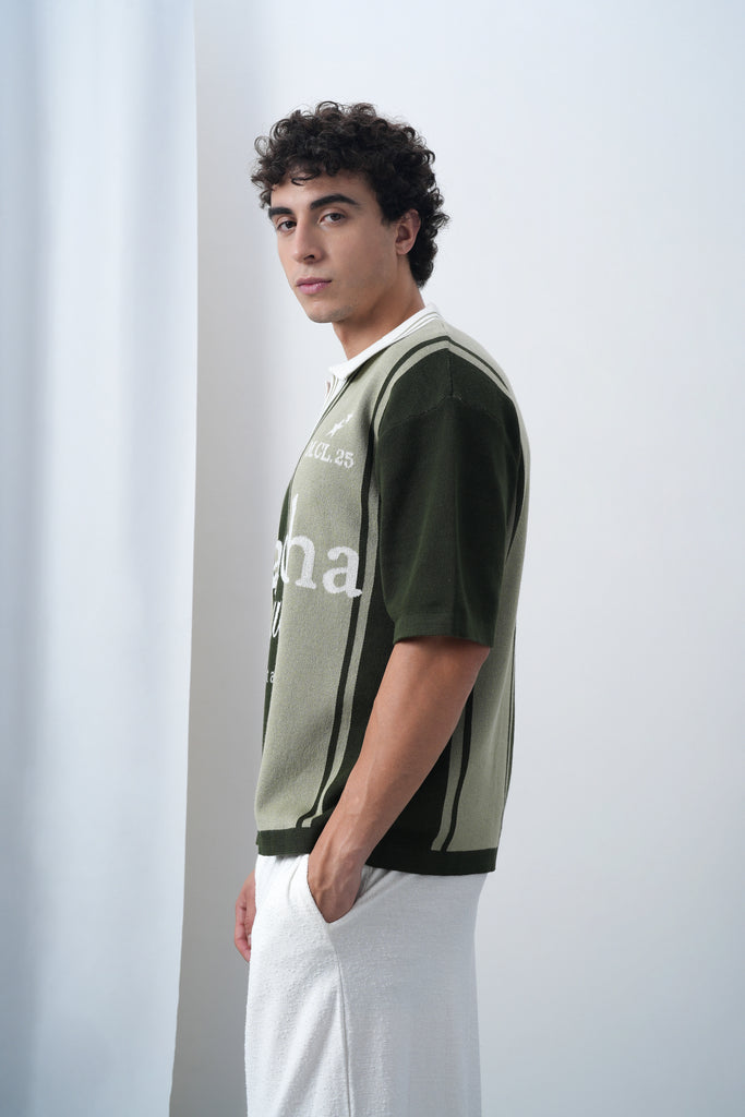 Matcha Club Boxy Oversized Knit T-shirt