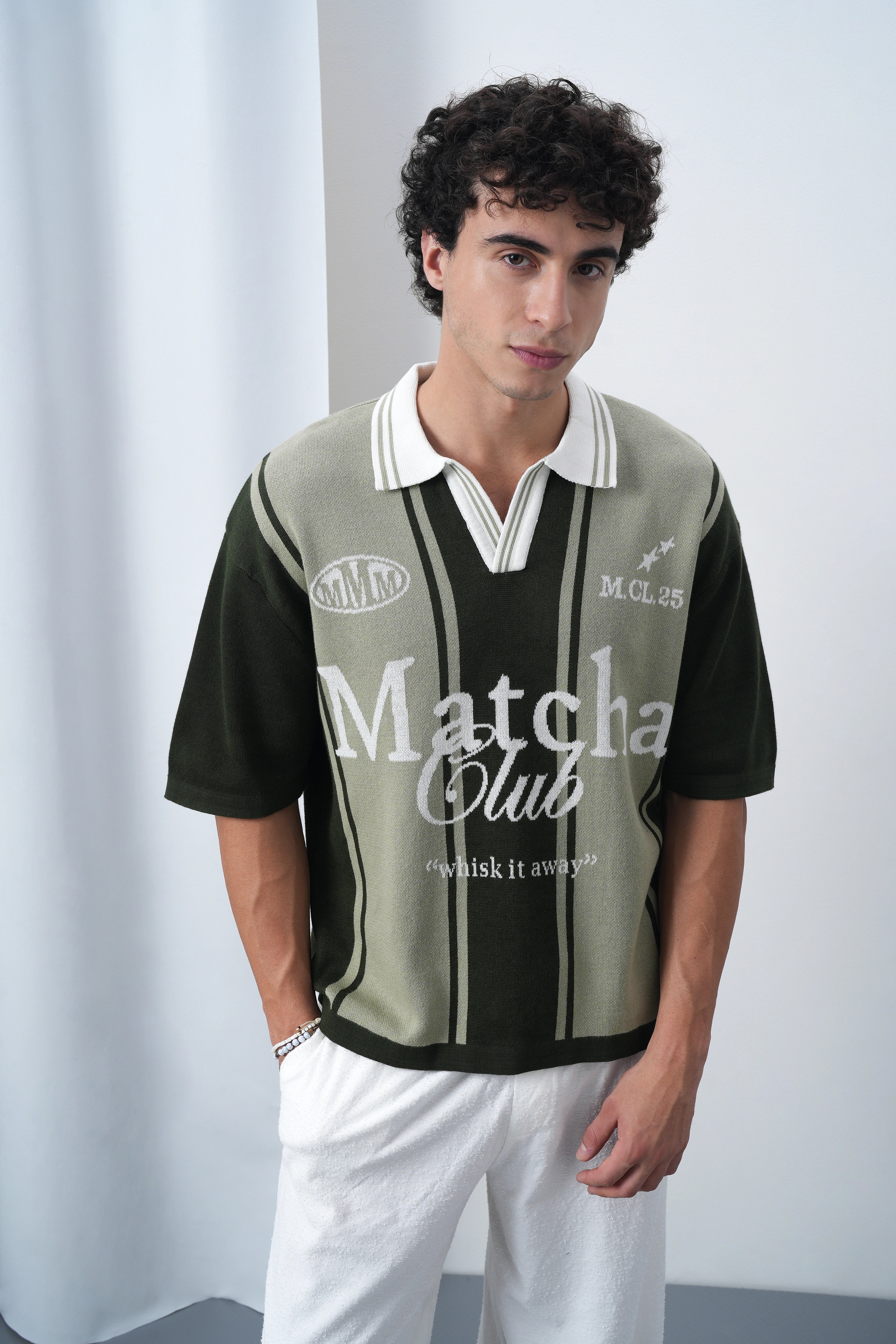 Matcha Club Boxy Oversized Knit T-shirt