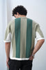 Brooklyn Varsity Boxy Oversized Knit T-shirt Green
