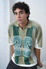 Brooklyn Varsity Boxy Oversized Knit T-shirt Green