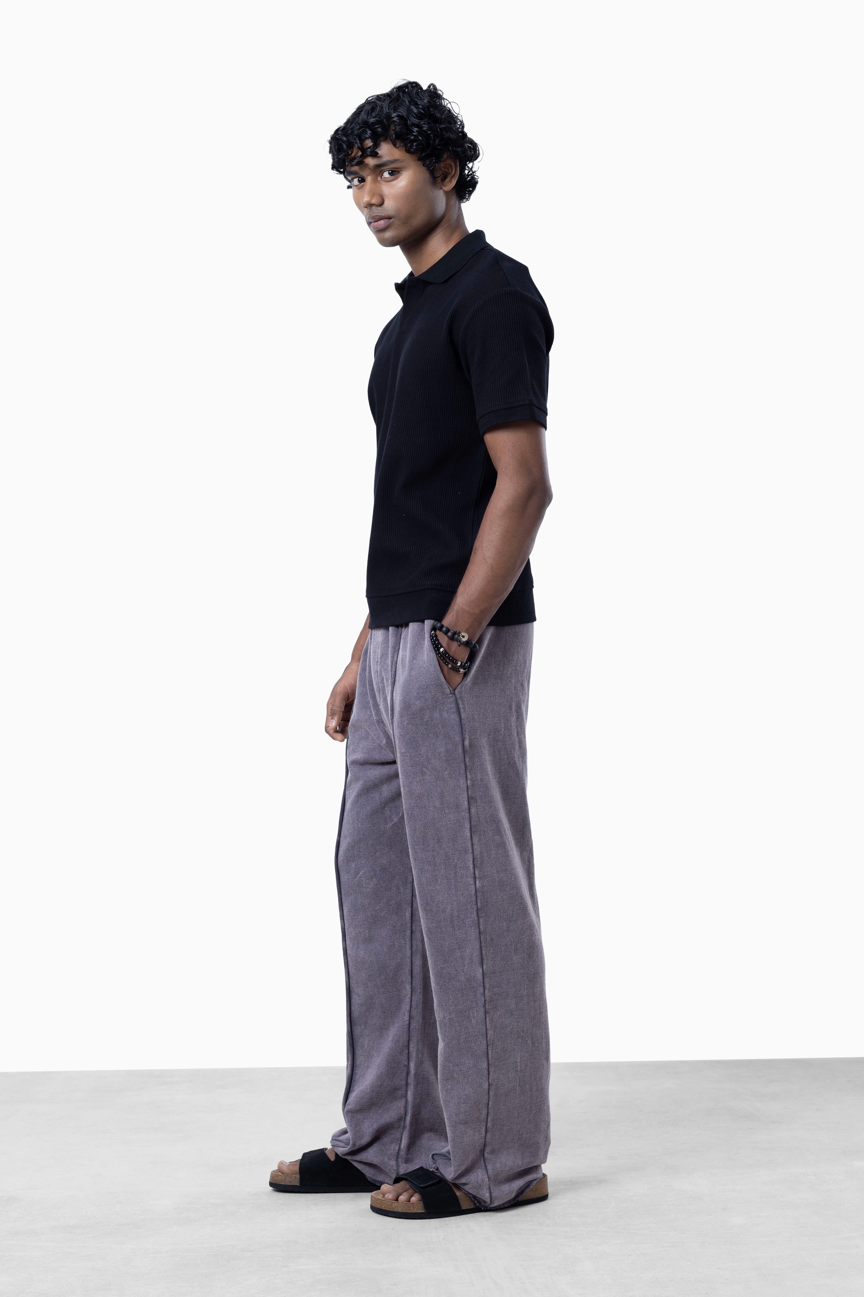 Mulberry Faded Loose Fit Sweatpants