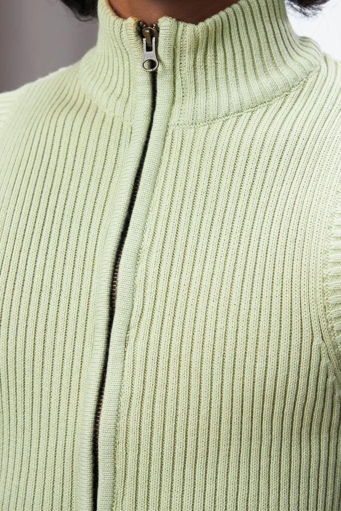 Tea Green Zipper Vest