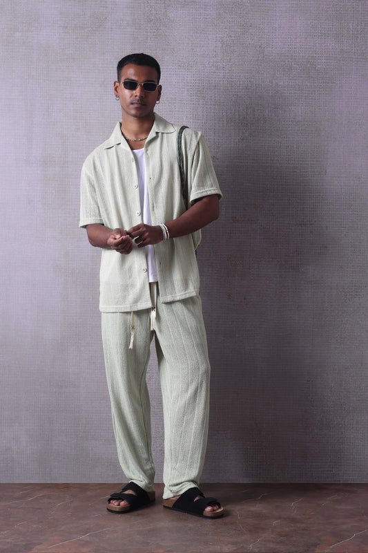Pistachio Green Jacquard Shirt
