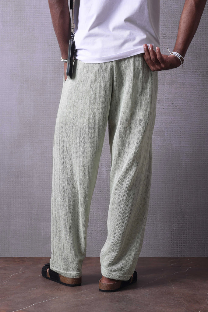Pistachio Green Jacquard Trouser