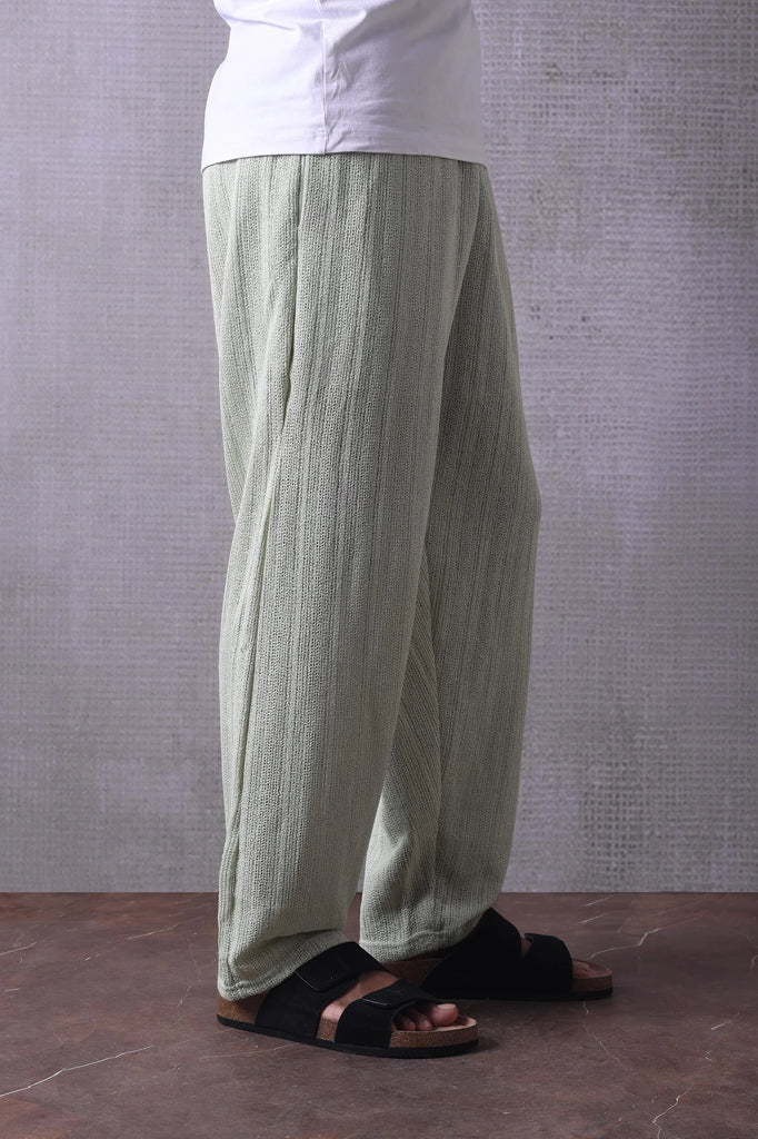 Pistachio Green Jacquard Trouser