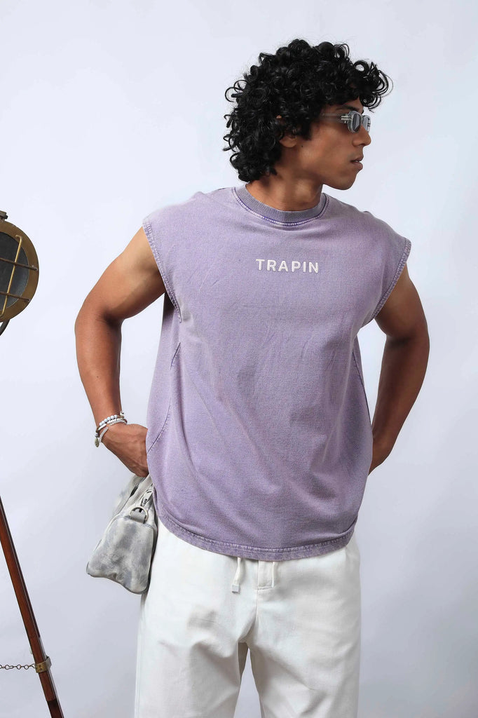 Purple Reality Check Muscle Tee