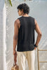 Jet Black Jacquard Knit Tank Top